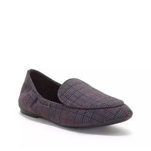 Lucky Brand Women's Bellana Slip On Flat Loafer‎ Shoes Plaid Gray Size 8.5M